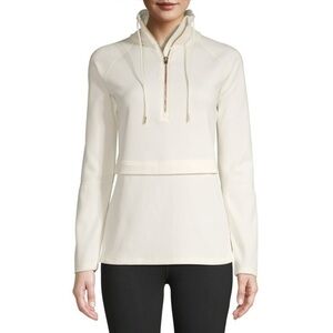 Avia Women's Winter White Active 1/2 Zip Athletic Pullover Size S (4-6)
